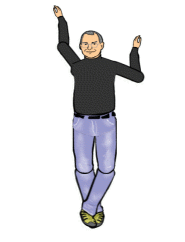 Jumping Steve animation of Steve Jobs as a Jumping Jack