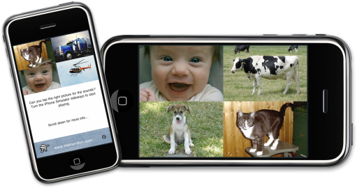 Clara screenshot showing a grid of animal and vehicle pictures